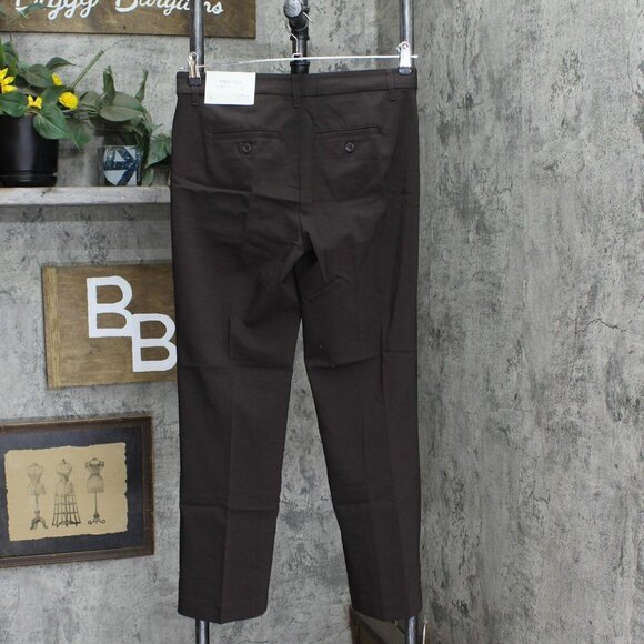NWT Christopher & Banks Fit Mid-Rise Stretch Dress Pants JOS-4929 4 Short Brown - Picture 2 of 9